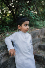 Boys Embroidered White Kurta Shalwar Set - Parsa Stiching Studio