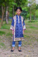 Blue Drop Shoulder Pannels Kurta