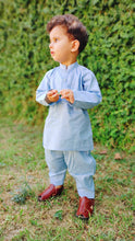 Blue Hand Embroidery Kurta Shalwar